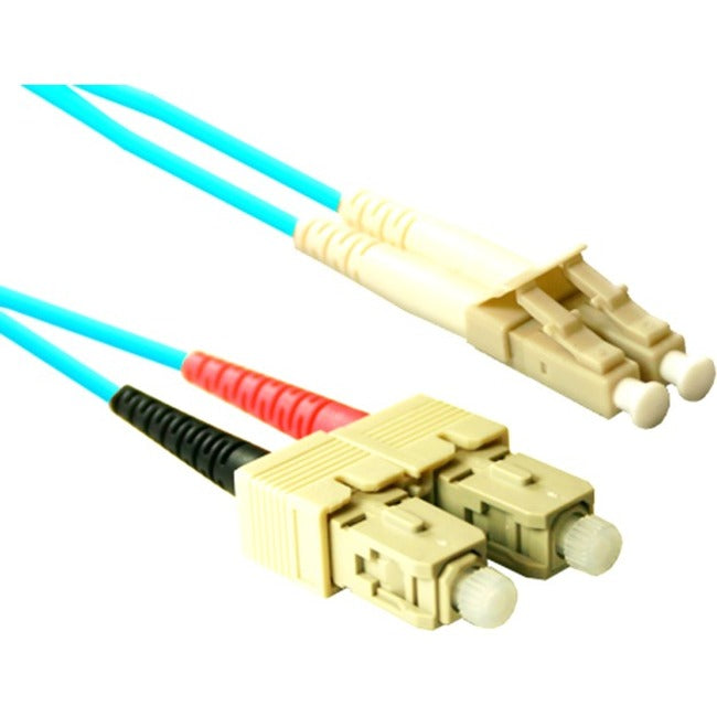Enet Solutions, Inc. SCLC-OM4-10M-ENC ENET 10M SC/LC Duplex Multimode 50/125 10Gb OM4 or Better Aqua Fiber Patch Cable 10 meter SC-LC Individually Tested