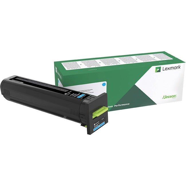 Lexmark 82K0HCG Unison Original High Yield Laser Toner Cartridge - Cyan - 1 Each