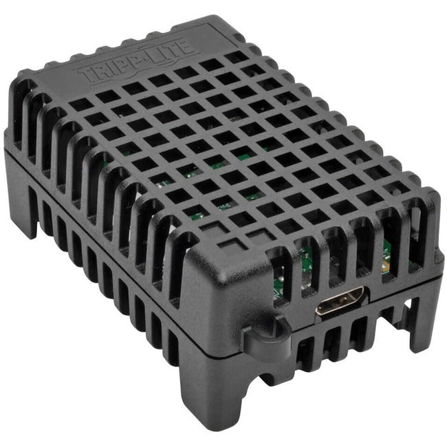 Eaton E2MT EnviroSense2 environmental sensor module measuring temperature and humidity, TAA compliant, with digital display.