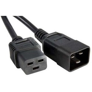 Enet Solutions, Inc. C19C20-6F-ENC ENET C19 to C20 6ft Black Power Cord Extension 250V 14 AWG 15A NEMA IEC-320 C19 to IEC-320 C20 Black 6'