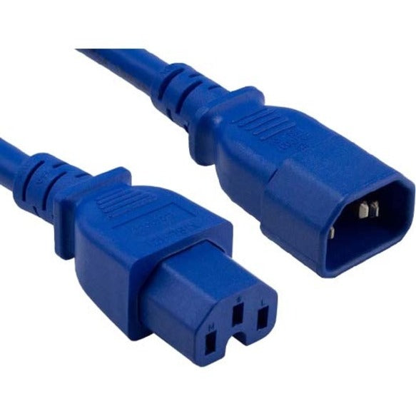 Enet Solutions, Inc. C14C15-BL-6F-ENC ENET C14 to C15 6ft Blue Power Extension Cord 14 AWG 15A NEMA IEC-320 C14 to NEMA IEC-320 C15 Blue 6'