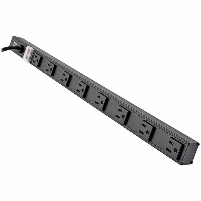 Eaton PS2408B Tripp Lite by Eaton 8-Outlet Vertical Power Strip 120V 15A NEMA 5-15P 15 ft. (4.57 m) Cord 24 in. Black Housing