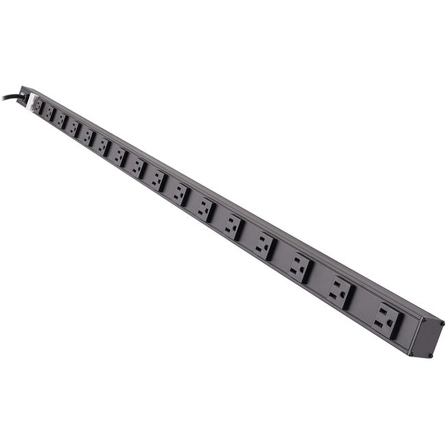Eaton PS4816B Tripp Lite 16-outlet vertical power strip with 15 ft. cord, black housing, 120V, 15A, NEMA 5-15P plug