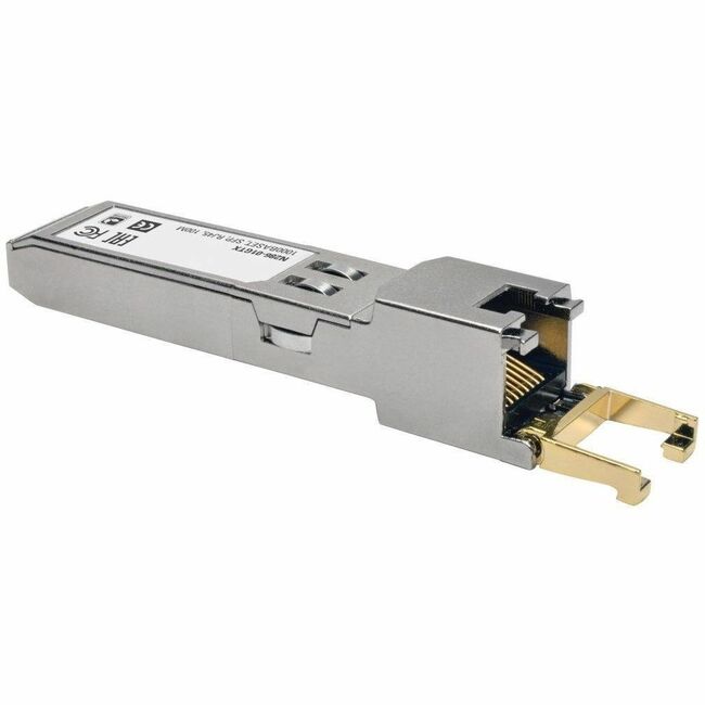 Eaton Tripp Lite Cisco-compatible GLC-T SFP mini transceiver module with RJ45 port for 1000Base-TX copper Ethernet, 328 ft. range