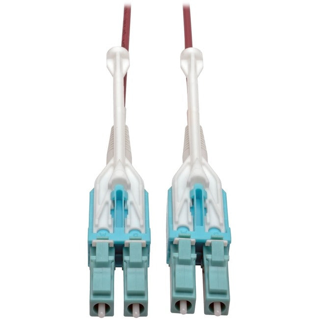 Eaton N821-01M-MG-T Tripp Lite Series 10G Duplex Multimode 50/125 OM4 LSZH Fiber Optic Cable (LC/LC), Push/Pull Tabs, Magenta, 1 m