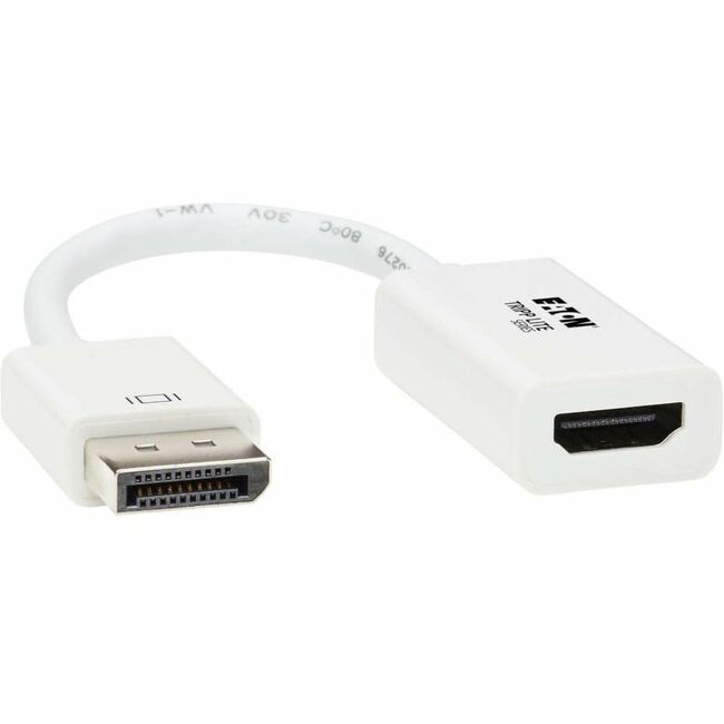 Eaton P136-06N-H2V2 Tripp Lite Series DisplayPort to HDMI Active Adapter Video Converter (M/F), 4K 60 Hz, DP 1.2, HDCP 2.2, 6 in.