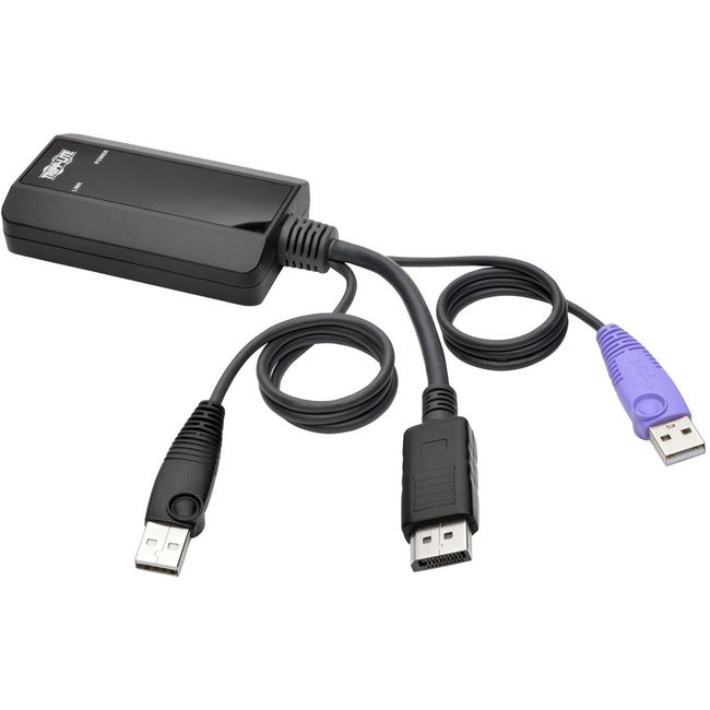 Eaton Tripp Lite NetDirector DisplayPort USB KVM console with virtual media and CAC support, shown with front panel and ports.