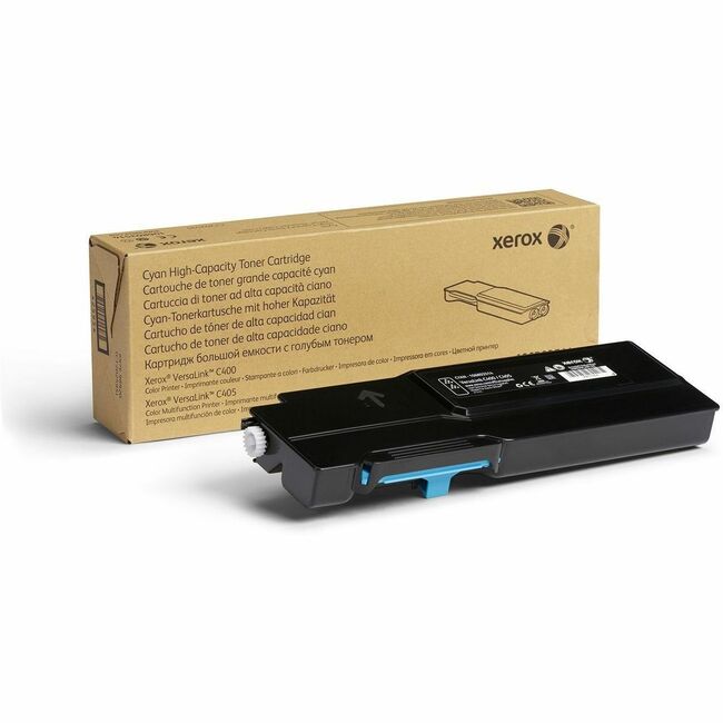 Xerox 106R03514 Genuine Xerox&reg; VersaLink&reg; C400 Color Printer, C405 Color Multifunction Printer Cyan High capacity Toner Cartridge (4800 Pages) - 106R03514
