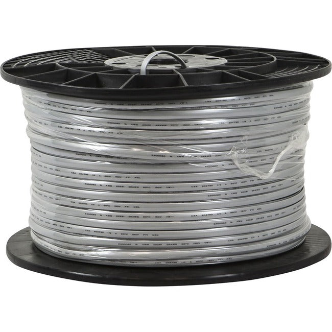 Monoprice, Inc. 956 Monoprice Cat 3 - 3 Pair -UL - Stranded Pure Bare Copper - Silver Jacket - 1000ft Bulk