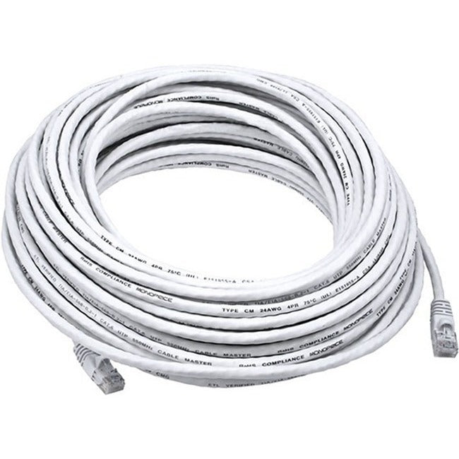 Monoprice, Inc. 5032 Monoprice Cat6 24AWG UTP Ethernet Network Patch Cable, 75ft White