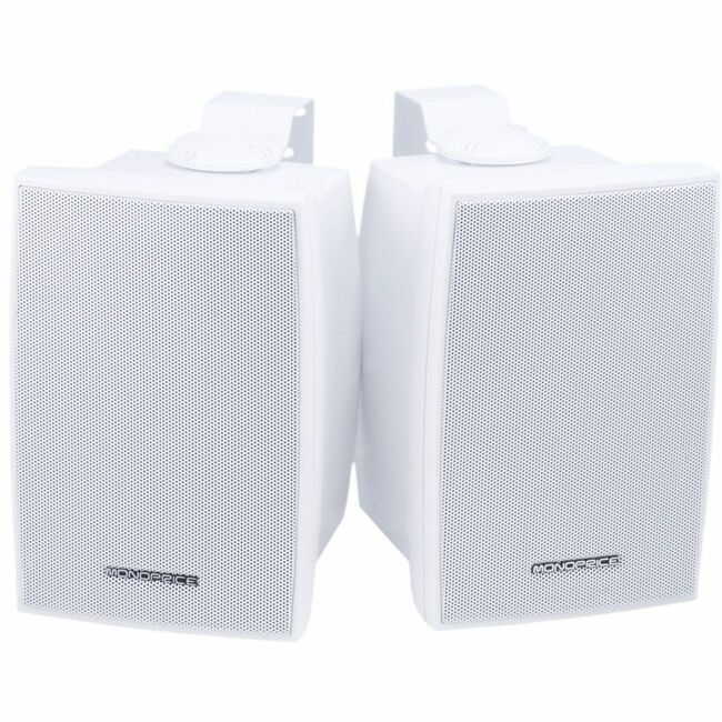Monoprice, Inc. 6971 Monoprice 6971 2-way Wall Mountable, Pole Mount, Surface Mount Speaker - White
