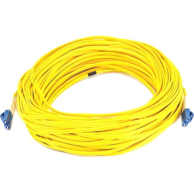 Monoprice, Inc. 7630 Monoprice Fiber Optic Cable, LC/LC, Single Mode, Duplex - 30 meter (9/125 Type) - Yellow