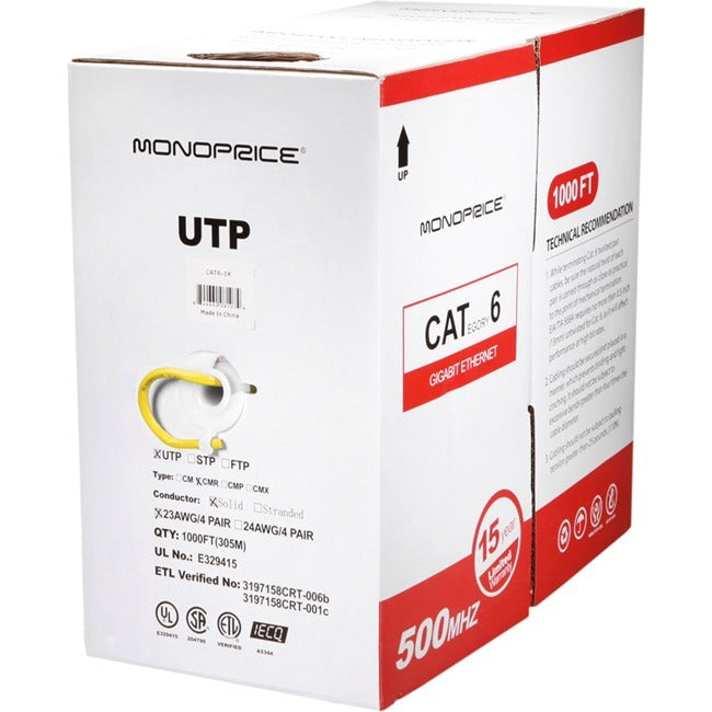Monoprice, Inc. 8109 Monoprice Cat. 6 UTP Network Cable