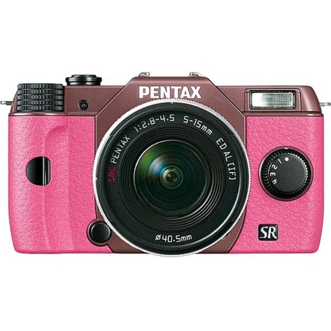 Monoprice, Inc. 11942 Pentax Q10 12.4 Megapixel Mirrorless Camera with Lens - 0.20" - 0.59" - Cocoa Brown, Pink