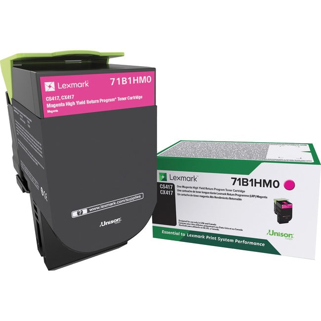 Lexmark 71B1HM0 Unison Original High Yield Laser Toner Cartridge - Magenta - 1 Each