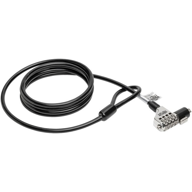Eaton SEC6C Tripp Lite Series Security Lock for Laptops and Peripherals, 4-Digit Combination, 6 ft. (1.83 m) Cable