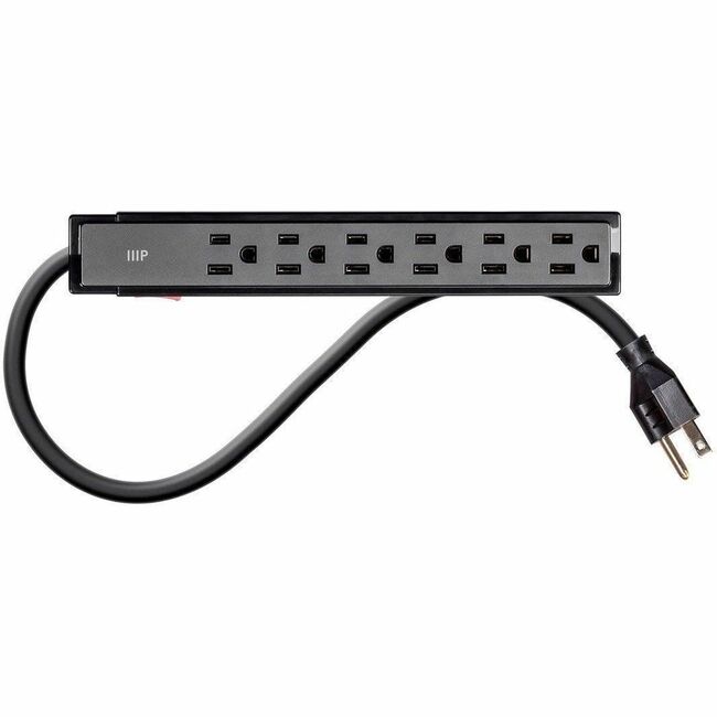 Monoprice, Inc. 15873 Monoprice Obsidian 15873 6-Outlets Surge Suppressor/Protector