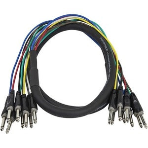 Monoprice, Inc. 601492 Monoprice 2 Meter (6ft) 8-Channel 1/4inch TS Male to 1/4inch TS Male Snake Cable