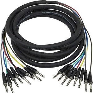 Monoprice, Inc. 601196 Monoprice 6 Meter (20ft) 8-Channel 1/4inch TRS Male to 1/4inch TRS Male Snake Cable