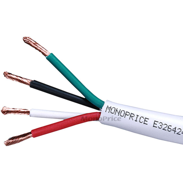 Monoprice, Inc. 4042 Monoprice 250ft 16AWG CL2 Rated 4-Conductor Loud Speaker Cable (For In-Wall Installation)