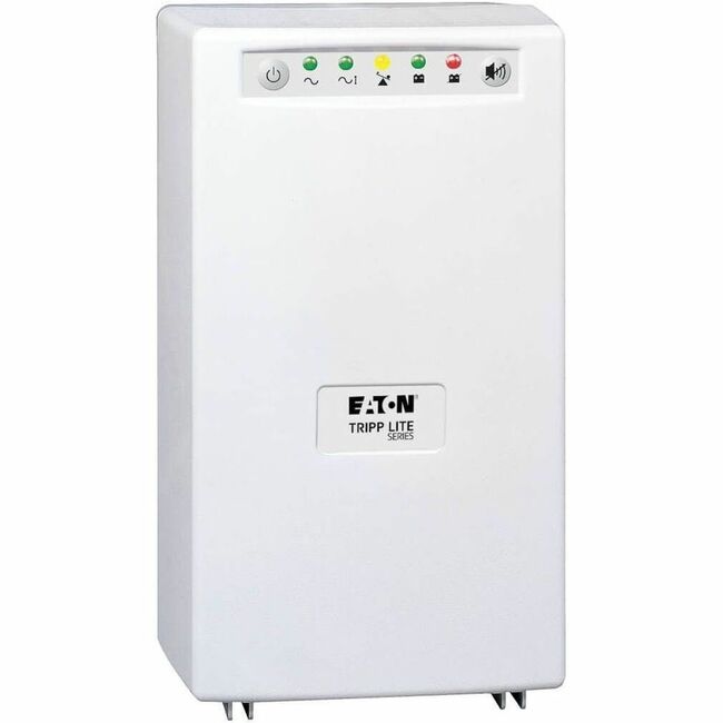 Eaton SMX700HG Tripp Lite Medical-Grade Line-Interactive UPS with 6 outlets, USB, DB9, 700VA, tower design, for reliable power backup.