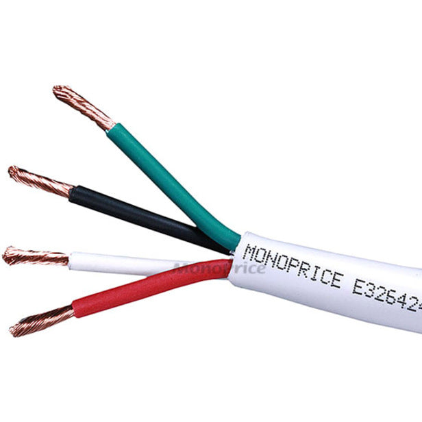 Monoprice, Inc. 4040 Monoprice 250ft 14AWG CL2 Rated 4-Conductor Loud Speaker Cable (For In-Wall Installation)