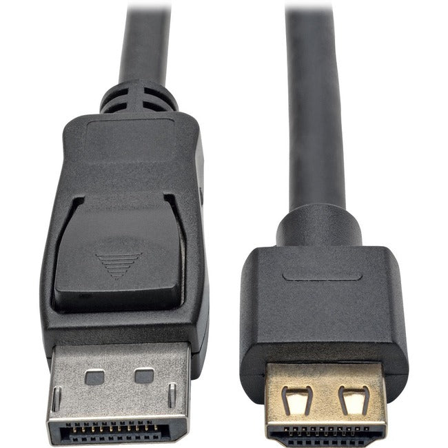 Eaton P582-015-HD-V2A DisplayPort to HDMI active adapter cable, 4K 60Hz, 15 ft, gripping HDMI plug, HDCP 2.2 connector cable