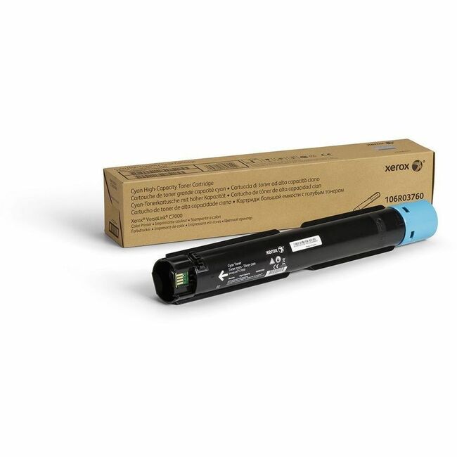 Xerox 106R03760 Genuine Xerox&reg; VersaLink&reg; C7000 Color Printer Cyan High capacity Toner Cartridge (10100 Pages) - 106R03760