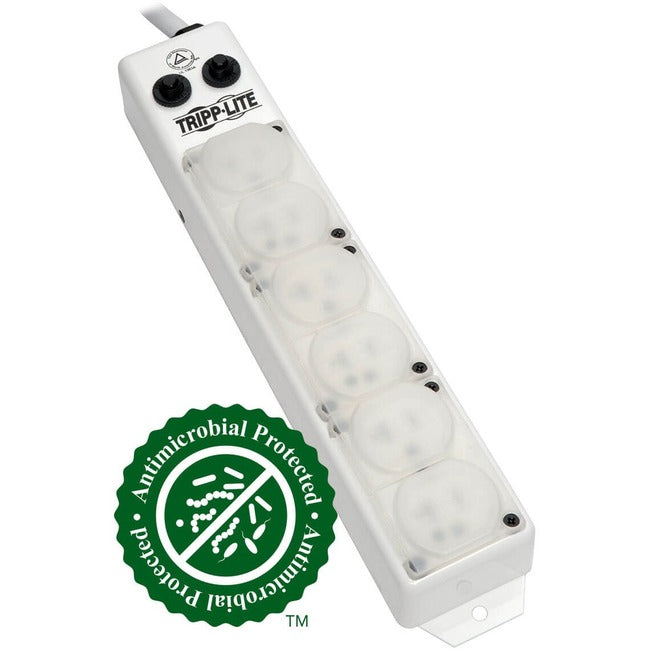 Eaton PS607HG20AOEM Tripp Lite Series Safe-IT UL 1363A Medical-Grade Power Strip for Patient-Care Vicinity, 6x 20A Hospital-Grade Outlets, Safety Covers, 7 ft. Cord