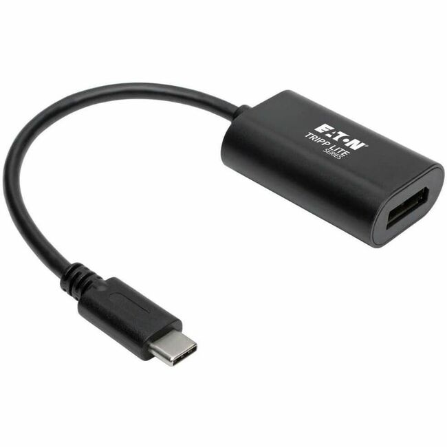 Eaton U444-06N-DP4K6B Tripp Lite by Eaton USB C to DisplayPort Video Adapter Converter 4K x 2K @ 60Hz, Black, USB Type C to DP, USB-C, USB Type-C 6in