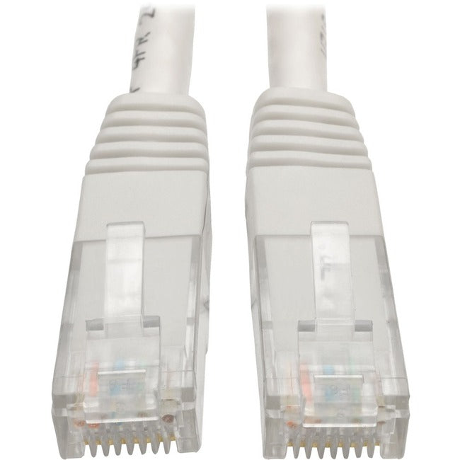 Eaton N200-100-WH Tripp Lite Series Cat6 Gigabit Molded (UTP) Ethernet Cable (RJ45 M/M), PoE, White. 100 ft. (30.5 m)