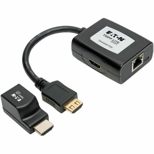 Eaton B126-1P1M-U-POC Tripp Lite Series HDMI over Cat5/6 Extender Kit, Transmitter/Receiver for Video/Audio, PoC, Up to 100 ft. (30 m), TAA