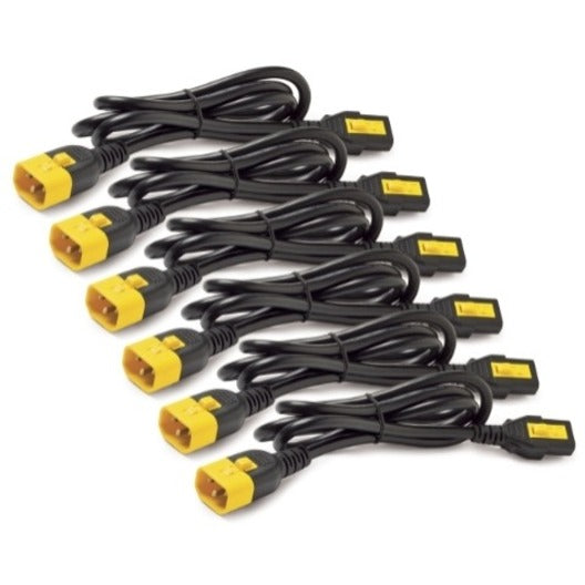 APC BY Schneider Electric AP8702S-WW Power Cord Kit (6 EA), Locking, C13 to C14, 0.6m