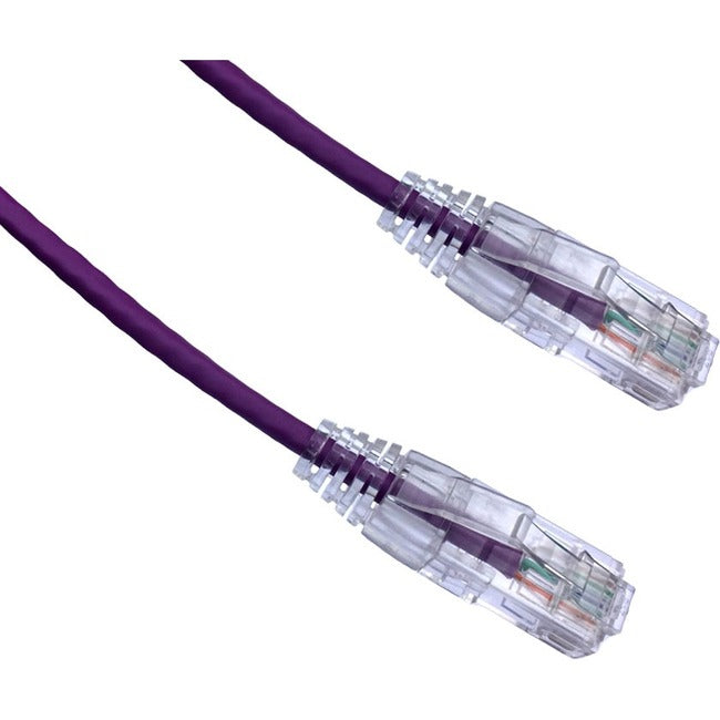 Axiom C6ABFSB-P80-AX 80FT CAT6A BENDnFLEX Ultra-Thin Snagless Patch Cable 650mhz (Purple)