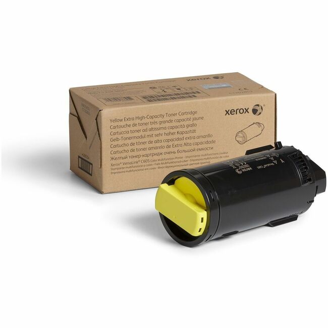 Xerox 106R04012 Genuine Xerox&reg; VersaLink&reg; C605 Color Multifunction Printer Yellow Extra High capacity Toner Cartridge (16800 Pages) - 106R04012