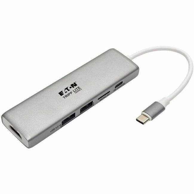 Eaton U442-DOCK10-S Tripp Lite Series USB-C Dock - 4K HDMI, USB 3.x (5Gbps), USB-A Hub Ports, Memory Card, 60W PD Charging