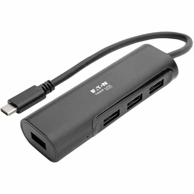 Eaton U460-004-4AB Tripp Lite Series 4-Port USB-C Hub, USB 3.x (5Gbps), 4x USB-A Ports, Black