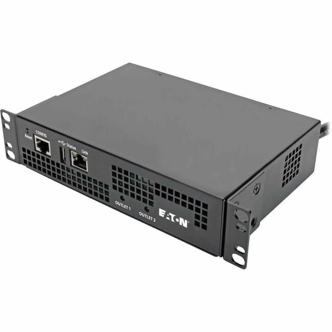 Eaton PDU15NETLX single-phase switched mini PDU with NEMA 5-15P plug, 6 ft cord, TAA compliant, for data center power distribution