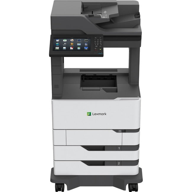 Lexmark 25B2000 MX820 MX822ade Laser Multifunction Printer-Monochrome-Copier/Fax/Scanner-55 ppm Mono Print-1200x1200 Print-Automatic Duplex Print-300000 Pages Monthly-1200 sheets Input-Color Scanner-600 Optical Scan-Monochrome Fax-Gigabit Ethernet