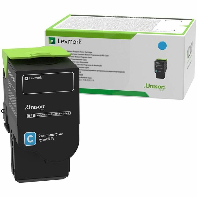 Lexmark 78C1UCE Unison Original Ultra High Yield Laser Toner Cartridge - Cyan Pack
