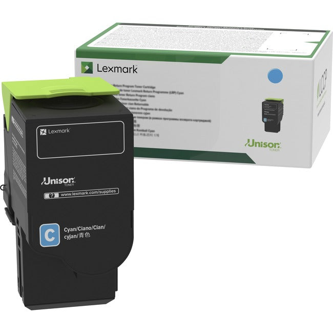 Lexmark 78C10C0 Unison Original Standard Yield Laser Toner Cartridge - Cyan - 1 Each
