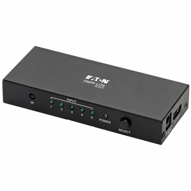 Eaton B119-005-UHD Tripp Lite Series 5-Port HDMI Switch with Remote Control - 4K 60 Hz, UHD, 4:4:4, HDR, 3D