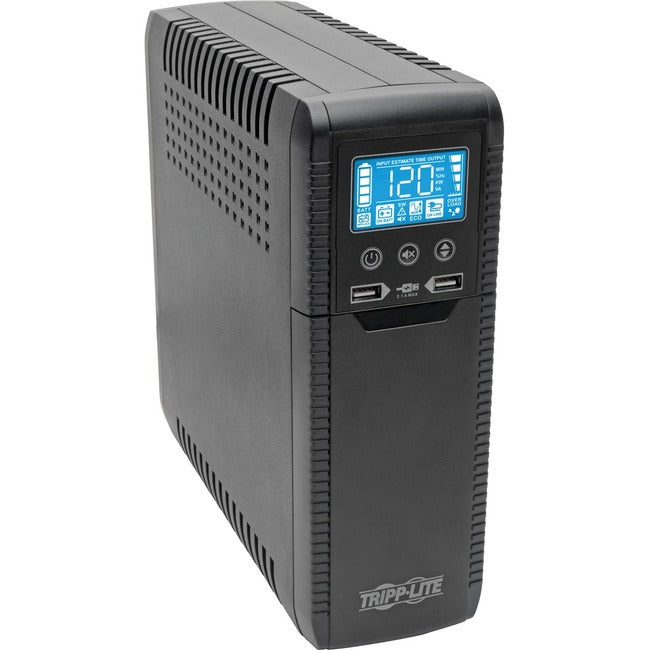 Eaton ECO1000LCD Tripp Lite line-interactive UPS with 8 outlets, USB port, 120V, 1000VA, 600W, AVR for general purpose use