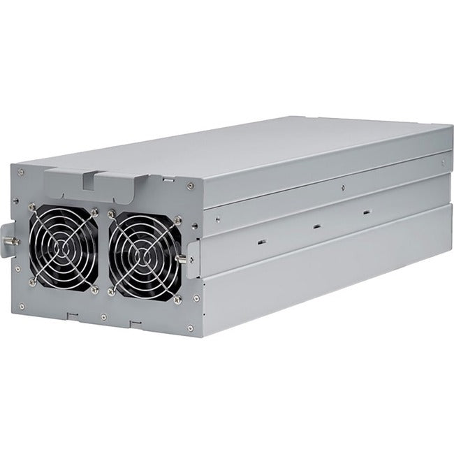 Eaton 9PXMCHGR 9PXM UPS optional battery charger module, 20A, TAA compliant, shown installed in a data center environment.