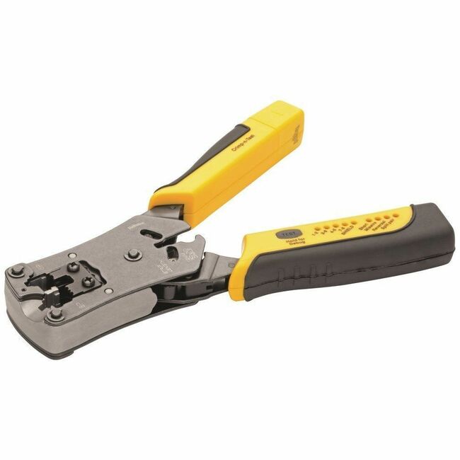 Eaton T100-001-TST Tripp Lite Series RJ11/RJ12/RJ45 Wire Crimper with Built-in Cable Tester
