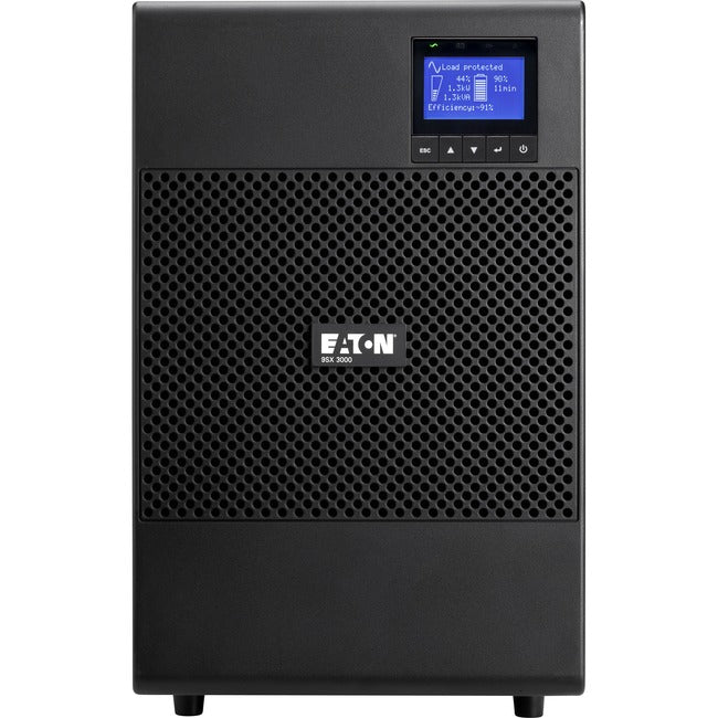 Eaton 9SX3000G 9SX 3000VA online double-conversion UPS with 8 C13 and 1 C19 outlets, tower design, Cybersecure network card, extended run