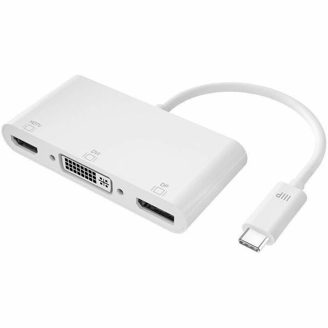 Monoprice, Inc. 27282 Monoprice USB-C to 4K DisplayPort HDMI and Single-Link DVI-D Passive Adapter