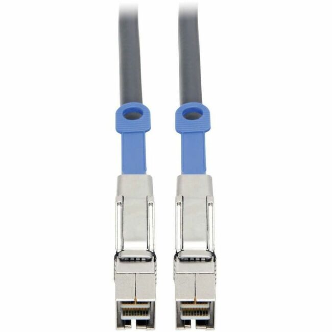 Eaton S528-02M Tripp Lite Mini SAS HD cable with SFF-8644 connector, 2 meters, 12 Gbps data transfer, black external cable