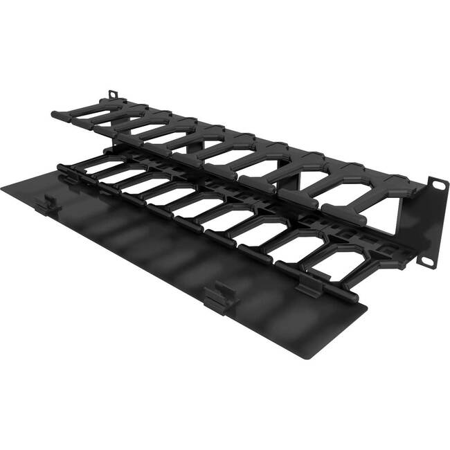 Vertiv VRA1003 2U x 4" Horizontal Cable Manager, Single-Sided with Cover