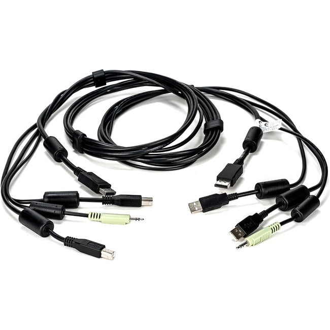 Vertiv CBL0104 Avocent USB Keyboard and Mouse, DisplayPort and Audio Cable, 6 ft. for Vertiv Avocent SV and SC Series Switches